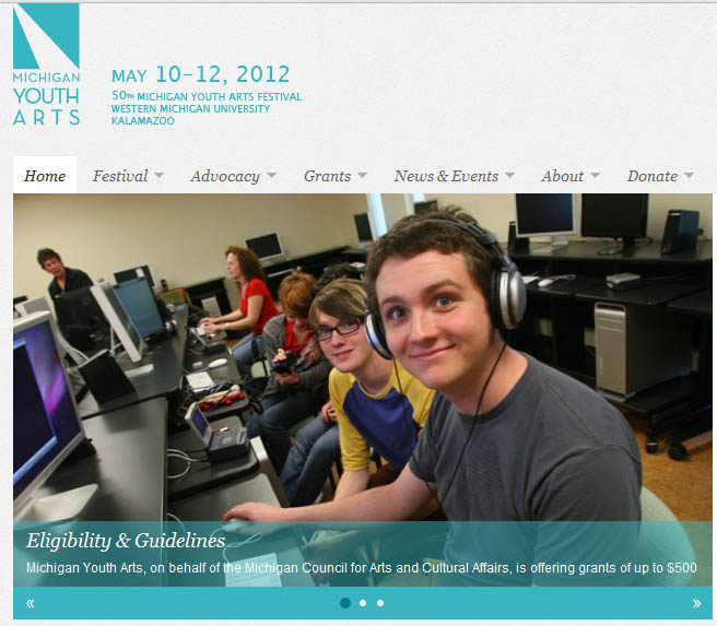 Colin on the homepage of the festival two years after attending for three years.
